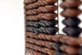 Old abacus, close up