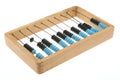 Old abacus on white Royalty Free Stock Photo