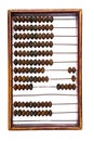 Old abacus on white background