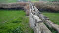 Old abandonec aquaduct in larnaka