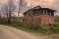 Old abandoned barn in a large field at Mudurnu mountains, Turkey Royalty Free Stock Photo