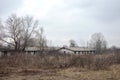 Abandoned barracks in the fall