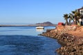 Old abandoned boat in the bay of San Quintin Baja California Royalty Free Stock Photo