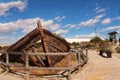 Old abandoned boat on the beach Royalty Free Stock Photo