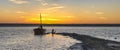 Old Abandoned Boat at Sunset Royalty Free Stock Photo