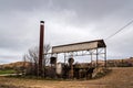 Old abandoned boiler used to distill lavender in The Alcarria Region of Spain