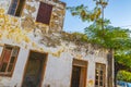 Old abandoned broken and dirty houses buildings Rhodes Greece