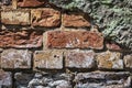 Old abandoned broken red brick wall Royalty Free Stock Photo