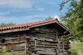 Old abandoned and brownfield village house Royalty Free Stock Photo