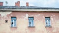 Old abandoned building. Daugavpils, Latvia. Royalty Free Stock Photo