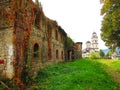 Old abandoned building of HQ command of the Turkish army from 1714 and Serbian Orthodox Church Sv. Bogojavljenje Royalty Free Stock Photo