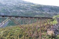 Collapsed historic railroad bridge across Dead Horse Gulch Royalty Free Stock Photo