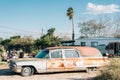 Old abandoned car in Bombay Beach, on the Salton Sea, in California