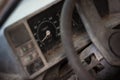 Old abandoned car`s dashboard 2 Royalty Free Stock Photo