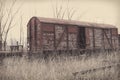 Old and abandoned cargo train Royalty Free Stock Photo