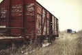 Old and abandoned cargo train