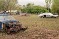 Old Abandoned Cars In A Yard Royalty Free Stock Photo