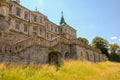 Old abandoned castle in Lviv region, Pidhirtsi, Ukraine, since 1635. The view from the back yard Royalty Free Stock Photo