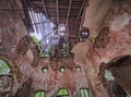 Old abandoned church interior in the forest Royalty Free Stock Photo