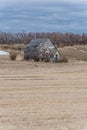 The old, abandoned church in Neidpath, Saskatchewan Royalty Free Stock Photo