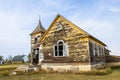An old abandoned church on the prairie of North Dakota Royalty Free Stock Photo
