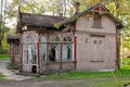 Old abandoned collapsed house