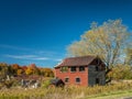 Old Abandoned Contry Barn In Fall