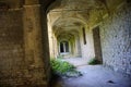 old abandoned convent with arches and rooms Royalty Free Stock Photo