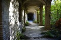 old abandoned convent with arches and rooms Royalty Free Stock Photo