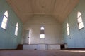 Old abandoned country church interior. Royalty Free Stock Photo