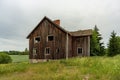 Old abandoned and creaky wooden house on the Swedish countryside