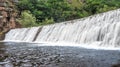 Old abandoned dam in forest