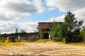 Old abandoned defaulted industrial building