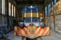 Old abandoned diesel locomotive