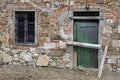 Old abandoned and dilapidated stone house in the Tuscan countryside in Italy Royalty Free Stock Photo