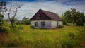 Old abandoned dilapidated wooden house Royalty Free Stock Photo