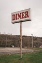 Old abandoned diner sign, Parksville, New York Royalty Free Stock Photo