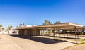 Old Abandoned Drive Up Fast Food Building In Disrepair Royalty Free Stock Photo