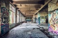 Old abandoned factory hall Royalty Free Stock Photo