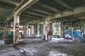 Old abandoned factory hall Royalty Free Stock Photo