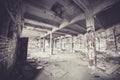 Old abandoned factory hall Royalty Free Stock Photo