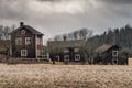 Old and abandoned farm on the countryside in Sweden Royalty Free Stock Photo