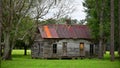 old abandoned farm house with rusty tin roof in North Florida Royalty Free Stock Photo