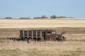 A Old Abandoned Farm Truck In A North Dakota Field