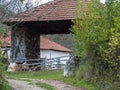 Old abandoned village farmhouse