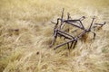 Old abandoned farming equipment.