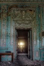 Old abandoned forgotten historical mansion. Former Philippov manor, Moscow region