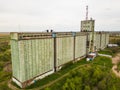 old abandoned Grain elevator. building of industrial complex Royalty Free Stock Photo