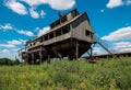 Old abandoned grain elevator in Rostov region, Russia Royalty Free Stock Photo