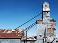 Old Abandoned Granary with Painted Signs